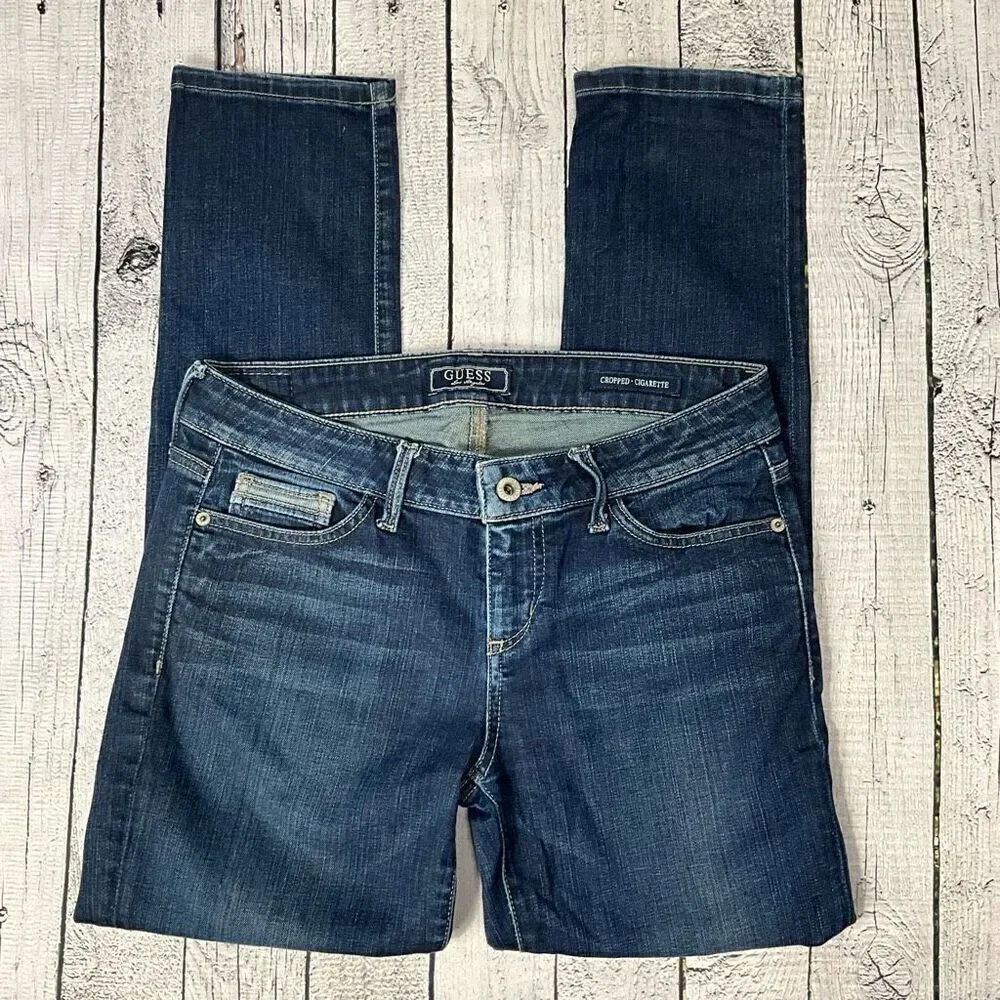 GUESS Cropped Cigarette Jeans